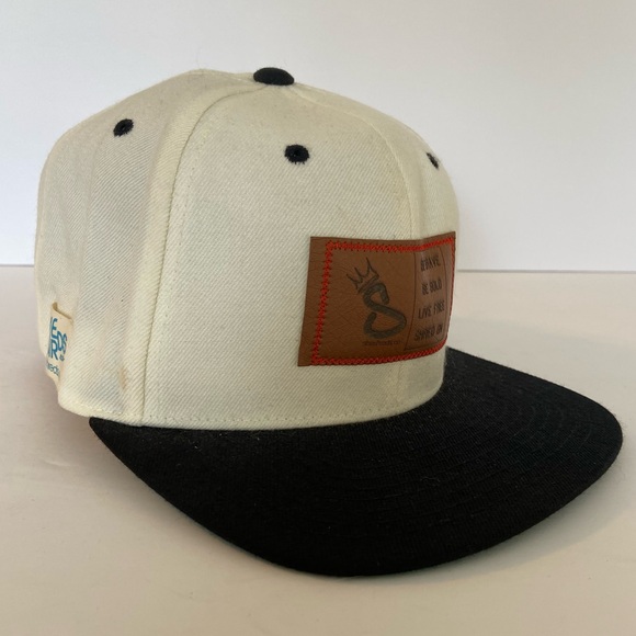 SheShreds.Co Cream & Black Logo Snapback Hat - Picture 8 of 9